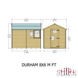 Shire Shiplap 8ft x 6ft Apex Shed (Single Door)