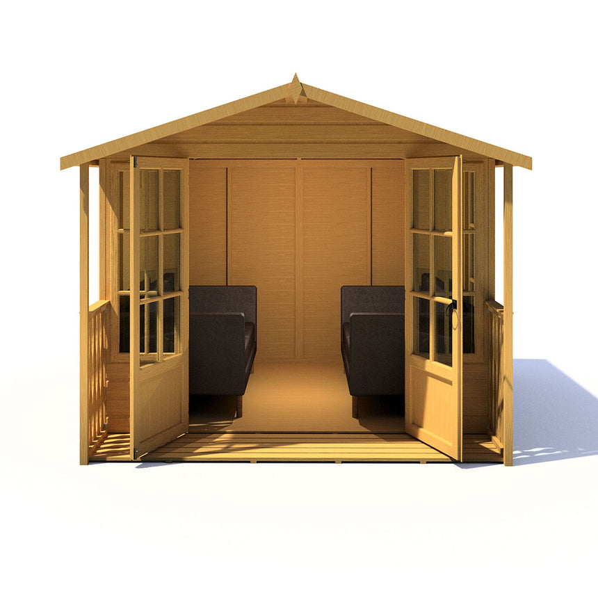 Shire Delmora 8ft x 10ft Summerhouse with Verandah