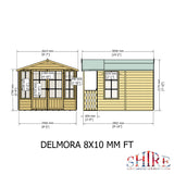 Shire Delmora 8ft x 10ft Summerhouse with Verandah