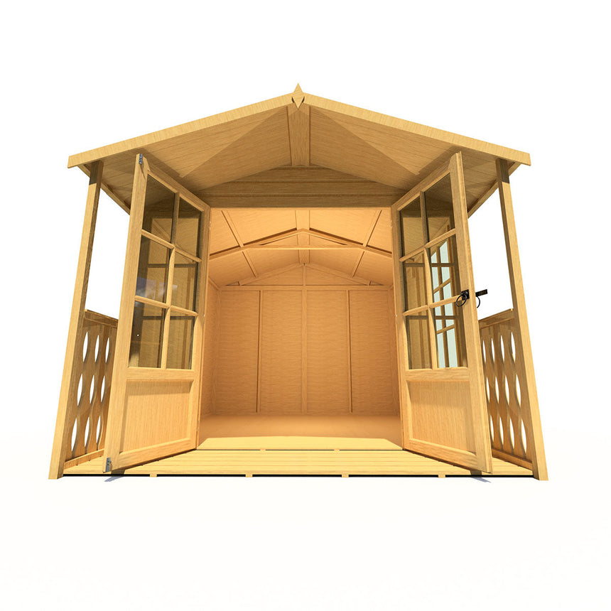 Shire Delmora 8ft x 10ft Summerhouse with Verandah