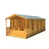 Shire Delmora 8ft x 18ft Summerhouse with Verandah