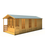 Shire Delmora 8ft x 18ft Summerhouse with Verandah