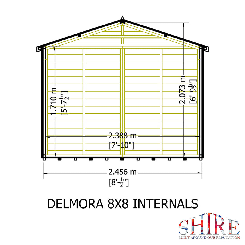 Shire Delmora 8ft x 8ft Summerhouse