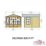 Shire Delmora 8ft x 8ft Summerhouse