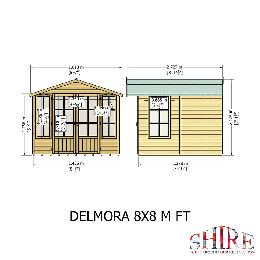 Shire Delmora 8ft x 8ft Summerhouse