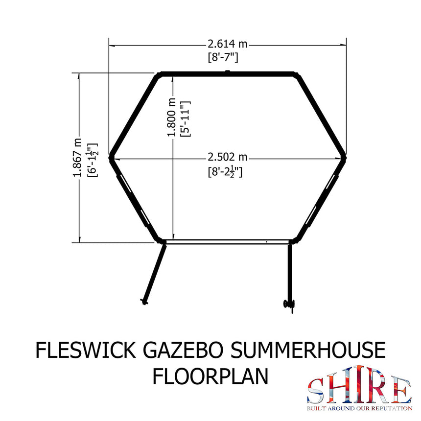 Shire Fleswick 8ft x 6ft Summerhouse