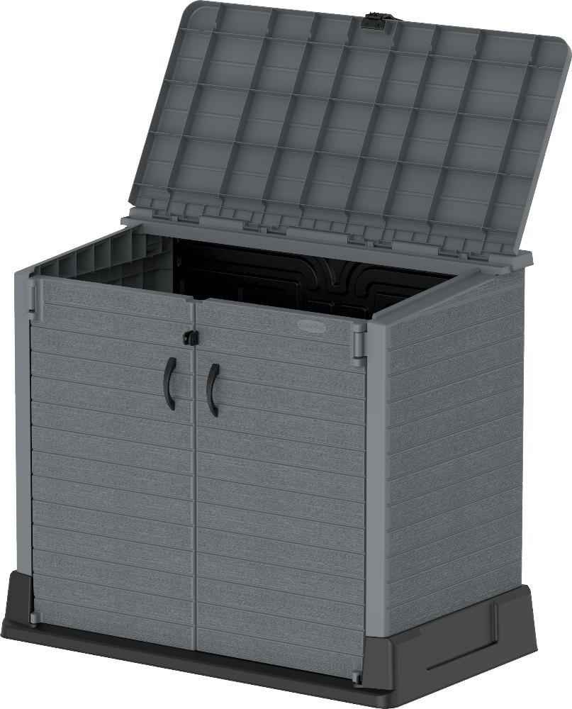 Duramax StoreAway Cedargrain Plastic Garden Storage Box - 850L - Grey