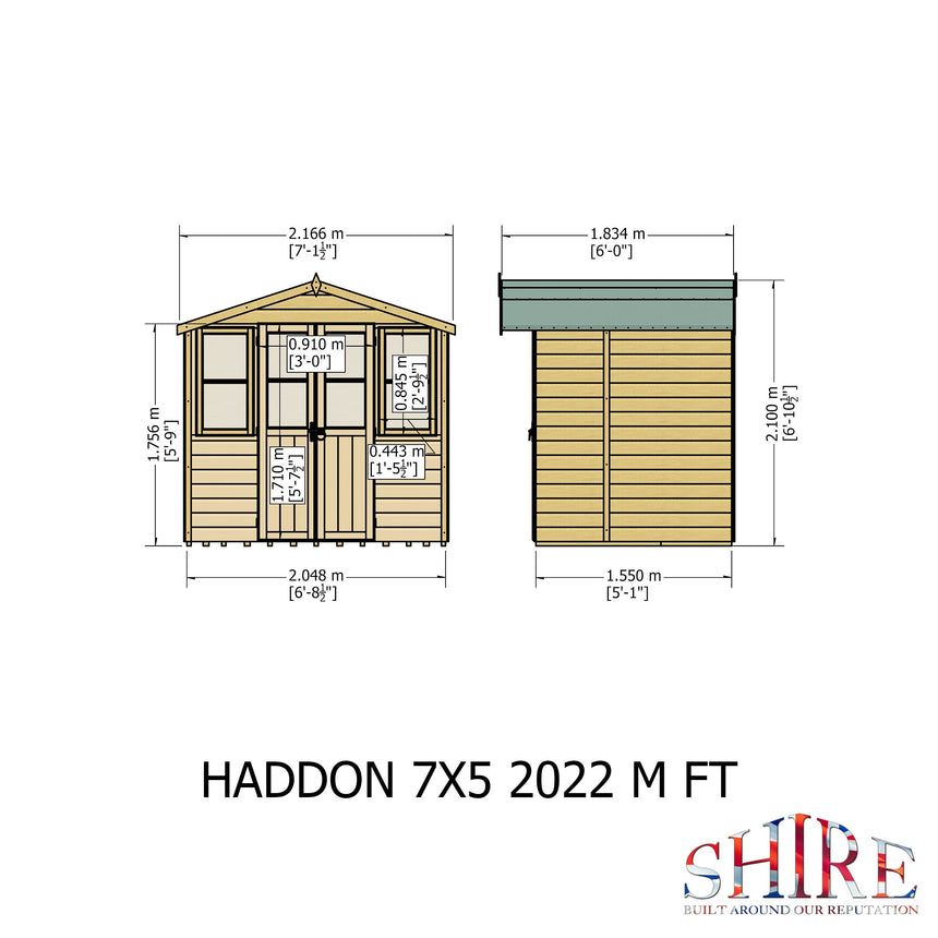 Shire Haddon 7ft x 5ft Summerhouse