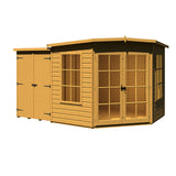 Shire Hampton 8ft x 12ft Summerhouse with Side Shed