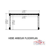 Shire Hebe Arbour 2ft x 4ft - Pressure Treated