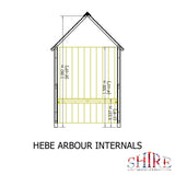 Shire Hebe Arbour 2ft x 4ft - Pressure Treated