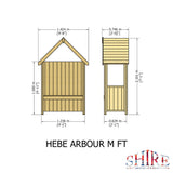 Shire Hebe Arbour 2ft x 4ft - Pressure Treated