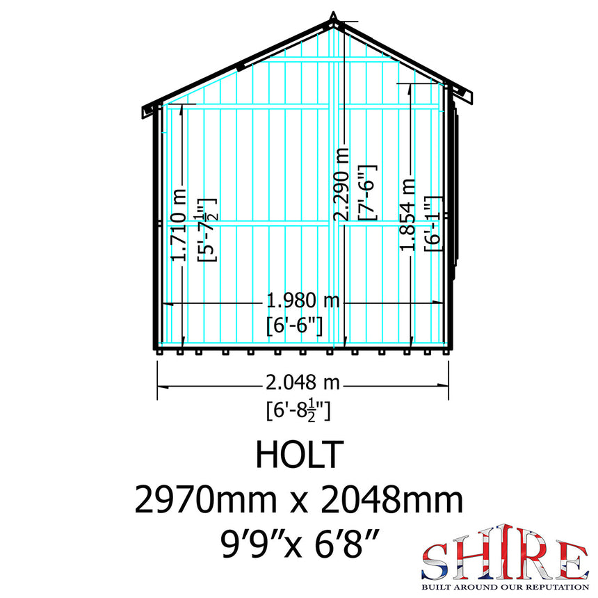 Shire Holt 7ft x 10ft Shiplap Apex Shed