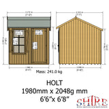 Shire Holt 7ft x 7ft Shiplap Apex Shed