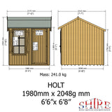 Shire Holt 7ft x 7ft Shiplap Apex Shed