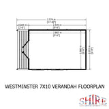 Shire Kensington 7ft x 12ft Summerhouse With Verandah