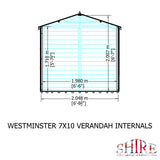 Shire Kensington 7ft x 12ft Summerhouse With Verandah