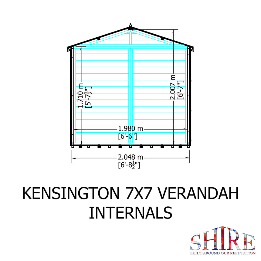 Shire Kensington 7ft x 7ft Summerhouse With Verandah