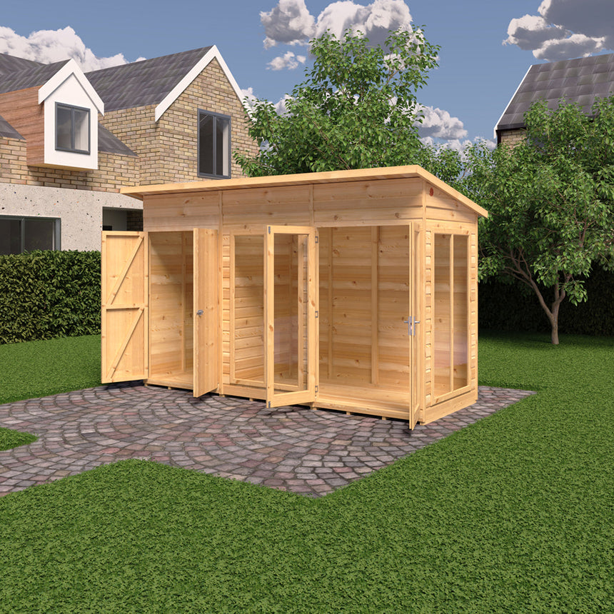 Shire Lela 12ft x 4ft Summerhouse with Storage