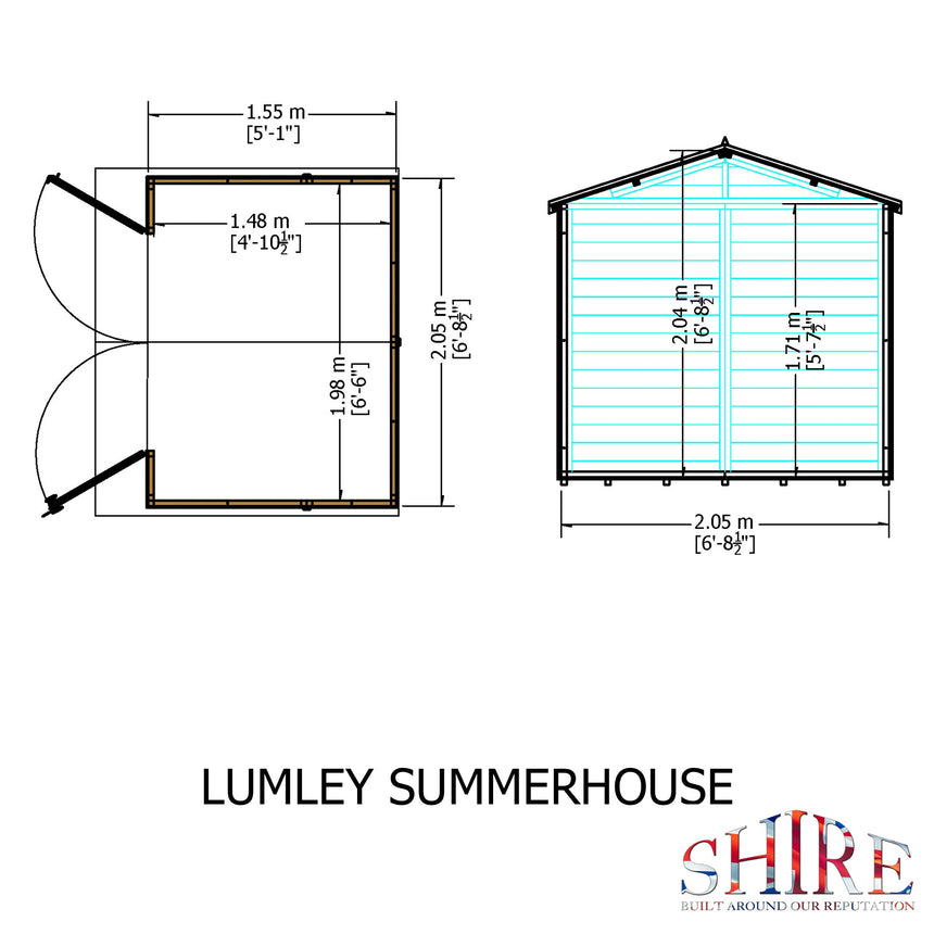 Shire Lumley 7ft x 5ft Summerhouse