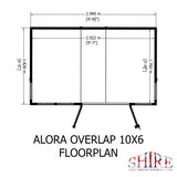 Shire Alora Overlap 12ft x 6ft Pent Sumerhouse