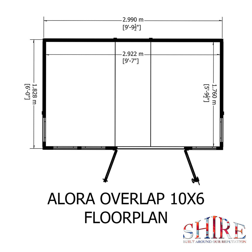 Shire Alora Overlap 12ft x 6ft Pent Sumerhouse