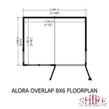 Shire Alora Overlap 8ft x 6ft Pent Sumerhouse