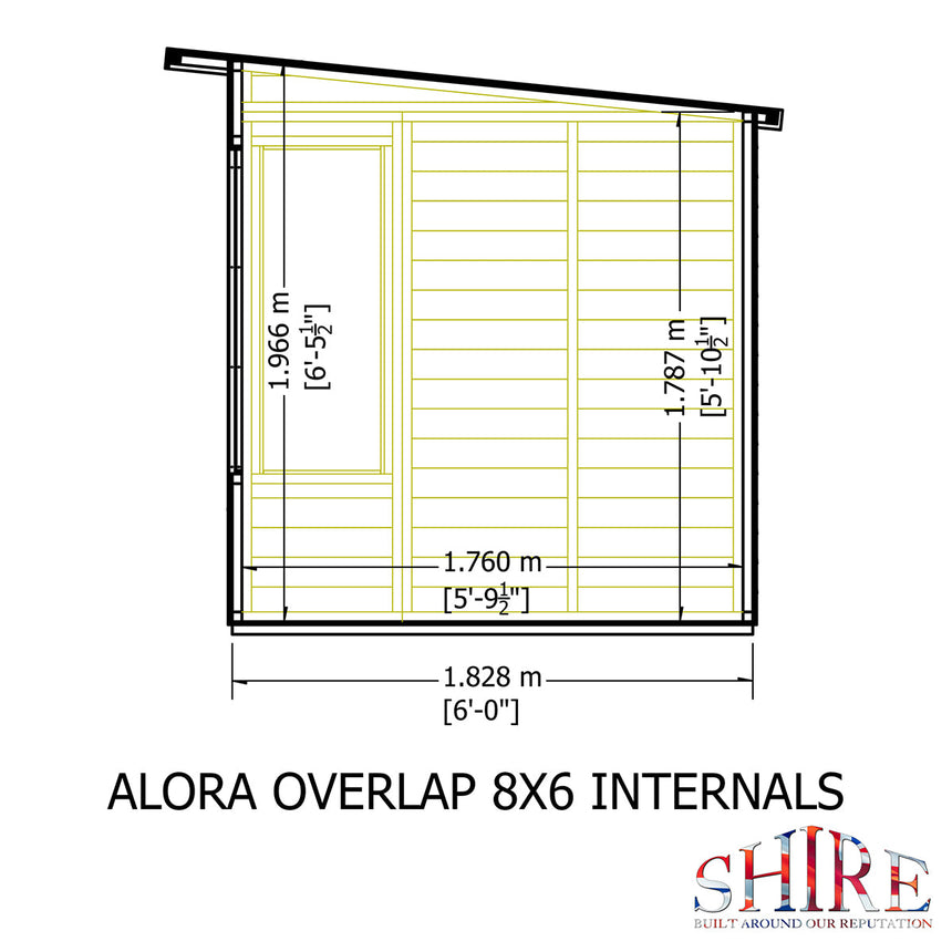 Shire Alora Overlap 8ft x 6ft Pent Sumerhouse