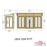 Shire Lela 12ft x 4ft Summerhouse