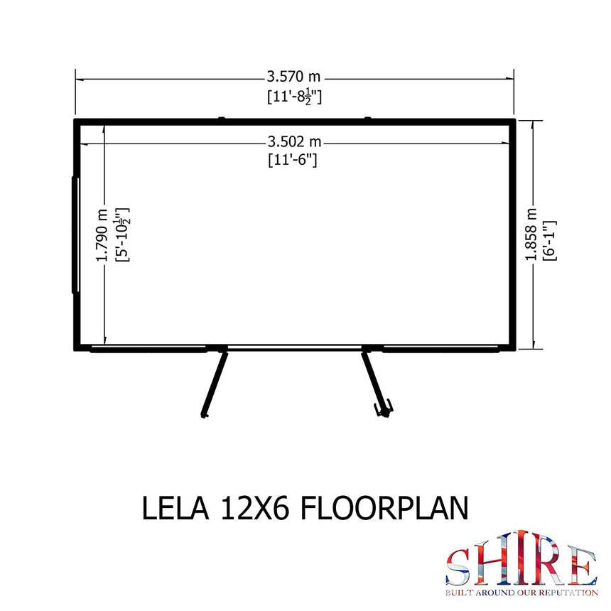 Shire Lela 12ft x 6ft Summerhouse