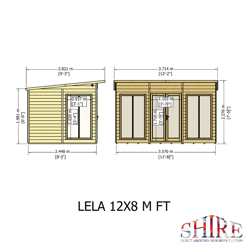 Shire Lela 12ft x 8ft Summerhouse