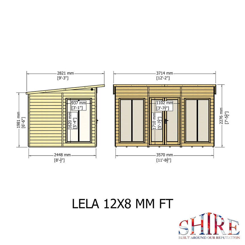 Shire Lela 12ft x 8ft Summerhouse