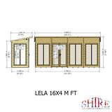 Shire Lela 16ft x 4ft Summerhouse