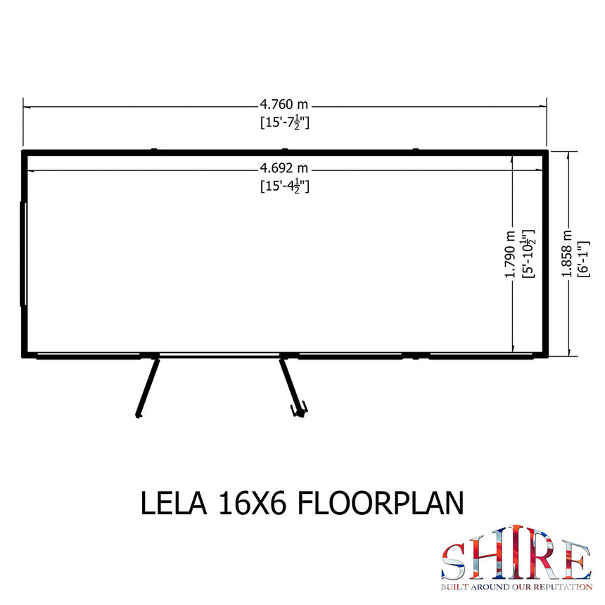 Shire Lela 16ft x 6ft Summerhouse