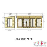 Shire Lela 16ft x 6ft Summerhouse