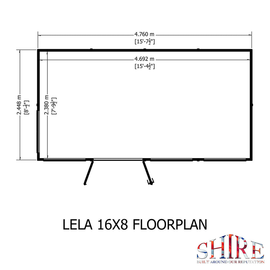 Shire Lela 16ft x 8ft Summerhouse