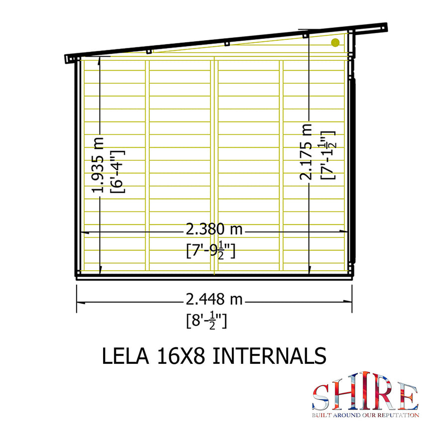 Shire Lela 16ft x 8ft Summerhouse