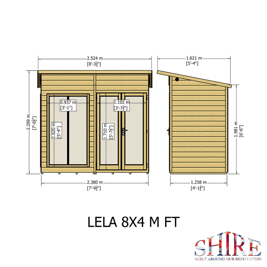 Shire Lela 8ft x 4ft Summerhouse