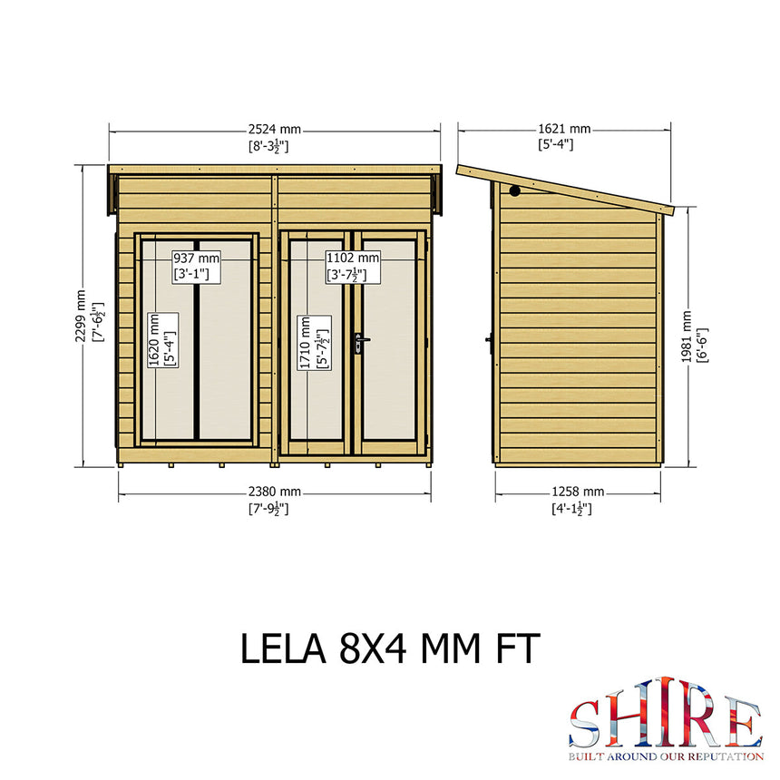 Shire Lela 8ft x 4ft Summerhouse