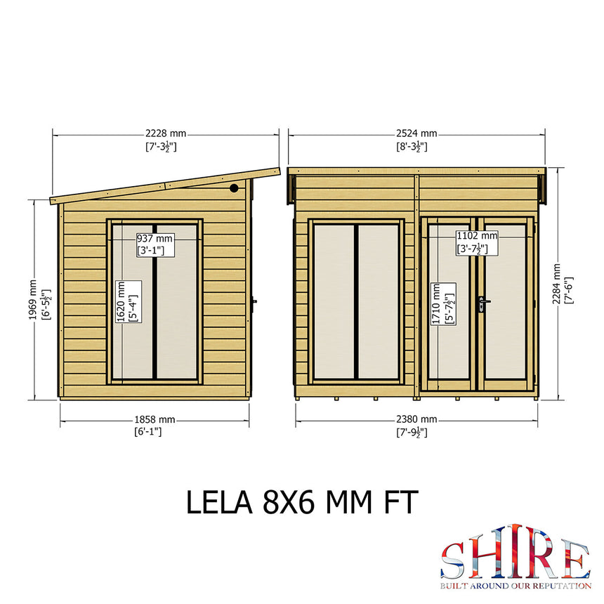 Shire Lela 8ft x 6ft Summerhouse