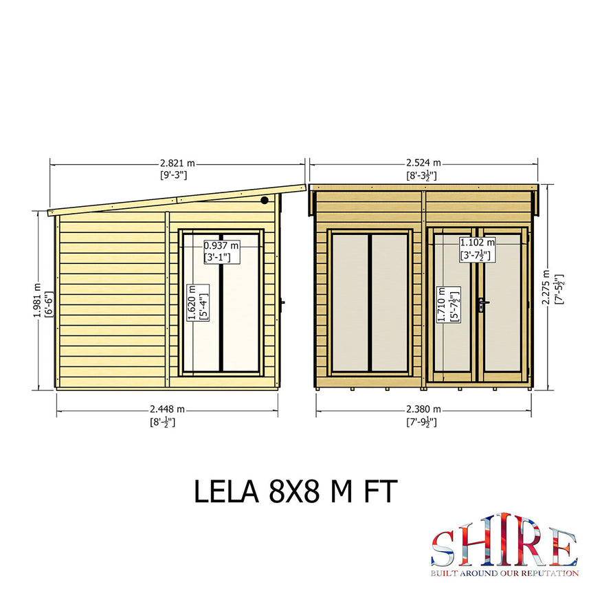 Shire Lela 8ft x 8ft Summerhouse