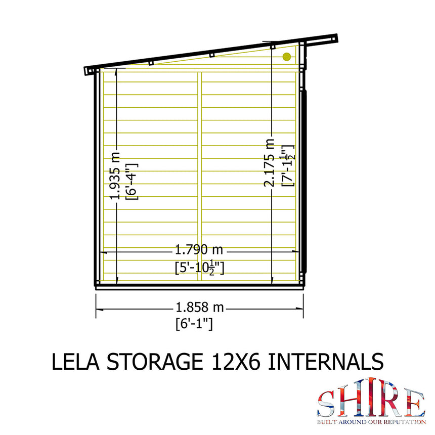 Shire Lela 12ft x 6ft Summerhouse with Storage