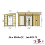 Shire Lela 12ft x 6ft Summerhouse with Storage