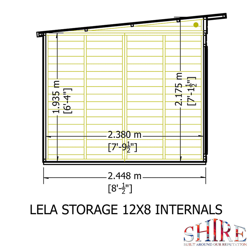 Shire Lela 12ft x 8ft Summerhouse with Storage