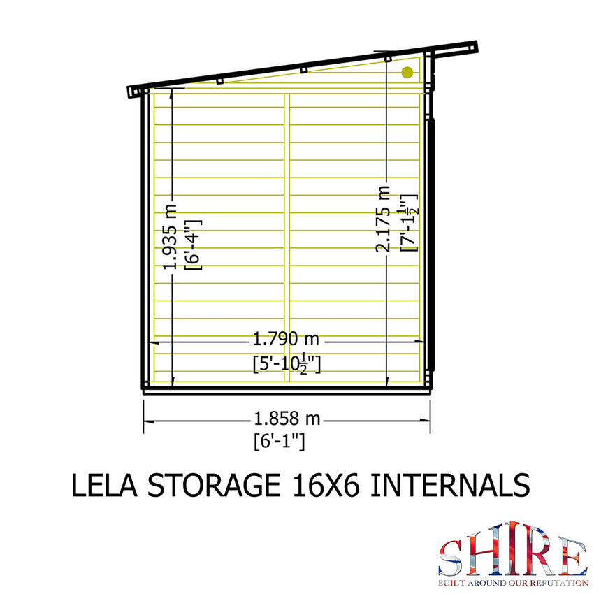 Shire Lela 16ft x 6ft Summerhouse with Storage