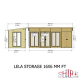 Shire Lela 16ft x 6ft Summerhouse with Storage