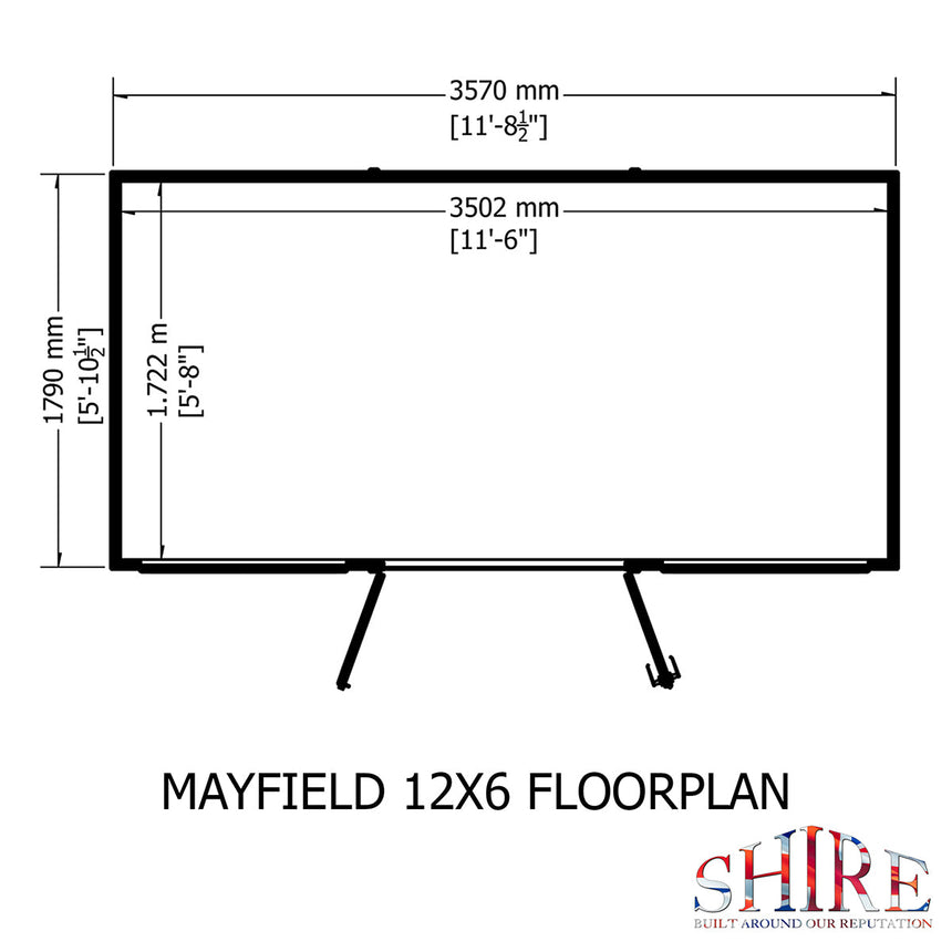 Shire Mayfield 12ft x 6ft Summerhouse