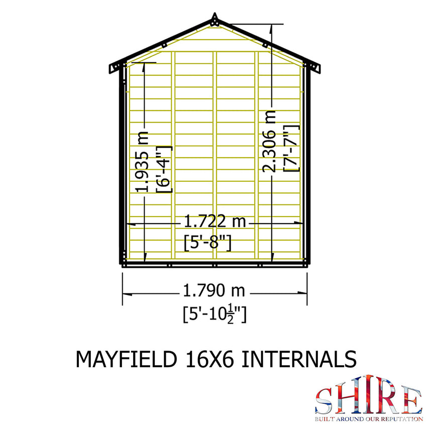 Shire Mayfield 16ft x 6ft Summerhouse