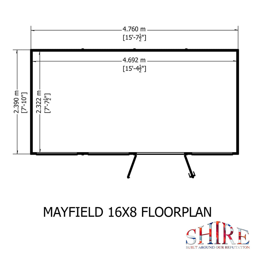 Shire Mayfield 16ft x 8ft Summerhouse