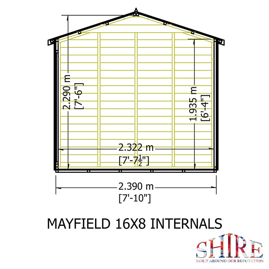 Shire Mayfield 16ft x 8ft Summerhouse